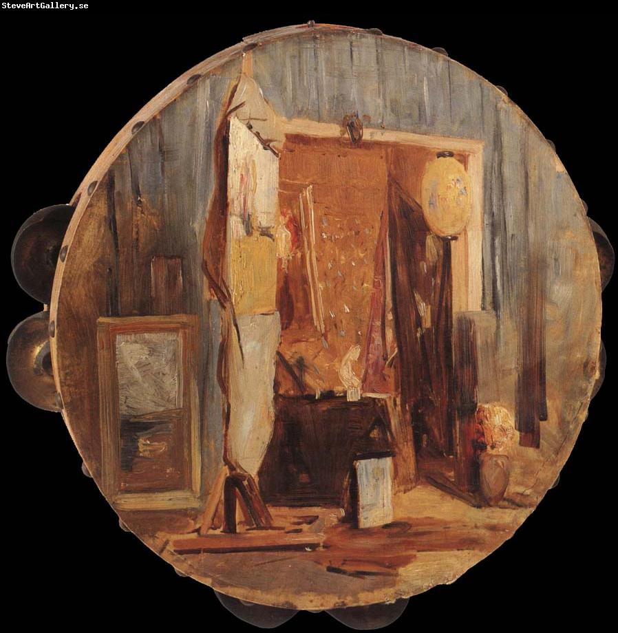 Arthur streeton in the artist-s studio